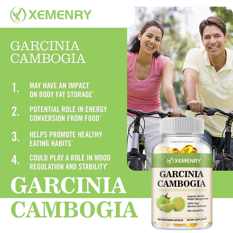 Garcinia Cambogia Capsules - Burn Fat, Detoxify, Appetite Suppression, Boost Metabolism, Weight Management