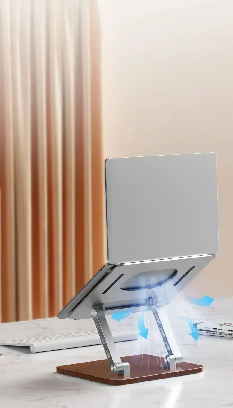 Aluminum 360° Rotation Portable Desktop Foldable Laptop Tablet Holder Bracket For iPad Macbook RedmiBook Galaxy Tab Book Laptop* - AMULET RING STORE