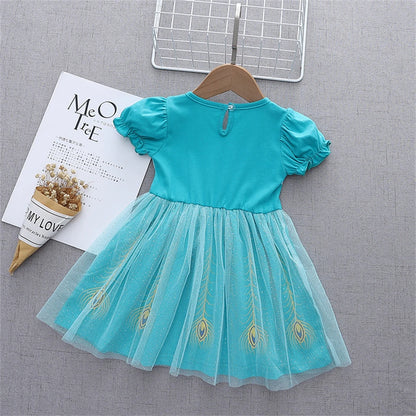 2024 Toddler Girl Princess Dress Toy Kids Clothes Christmas Halloween Woody Alice Jessie Belle Mermaid Infants Party Ball Gowns