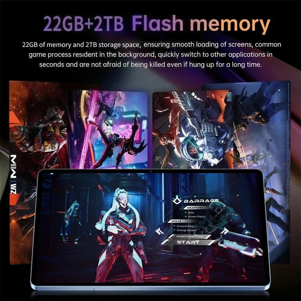 Original Pad 7S Pro Tablets Global Edition 22GB+2TB Android 15 Tablet PC 5G Dual SIM 10000mAh 10.1" HD WiFi Gaming Kids Tab PC