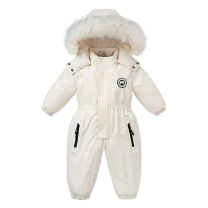 -30 Winter Baby Clothes Thicken Warm Jumpsuits Snowsuits Girl Boy Hooded Jacket Waterproof Rompers Ski Suits Kids Coat Outerwear - AMULET RING STORE