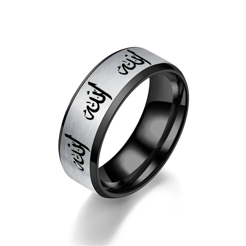 Fashion Stainless Steel Arabic Islamic Muslim Allah Rings AMULET RING STORE