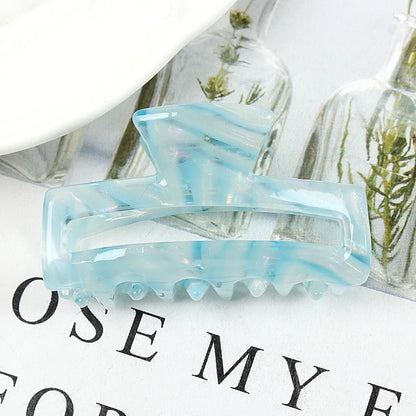 Mini Women's Hair Clips Colorful Geometric Hollow Crab Claw Clip Acetate Leopard Print Fashion Girls Hairpin Hair Accessories - AMULET RING STORE