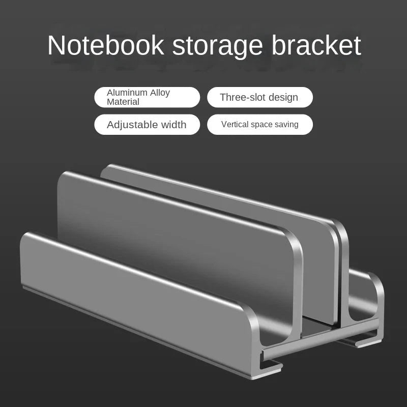 Laptop Stand Vertical Tool-Free Adjustable Aluminum Vertical Laptop Stand Holder Support Macbook Air Pro Laptop Accessories - AMULET RING STORE