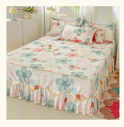 Sheet Set Household with Pillowcase Fashion Modern Water-proof Universal Skin-friendly Single Double Home Textile Bedding Luxury