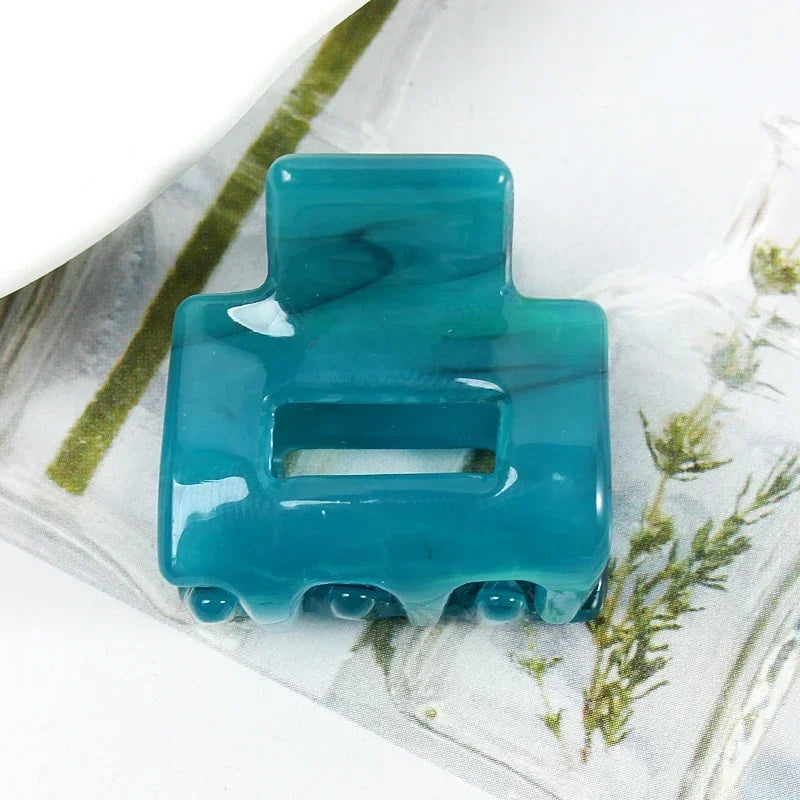 Bgffuy Leopard Korea Acetate Hollow Colorful Mini Hair Claws Crab Hair Clips for Child Girls Hairpins Hair Accessories Barrettes