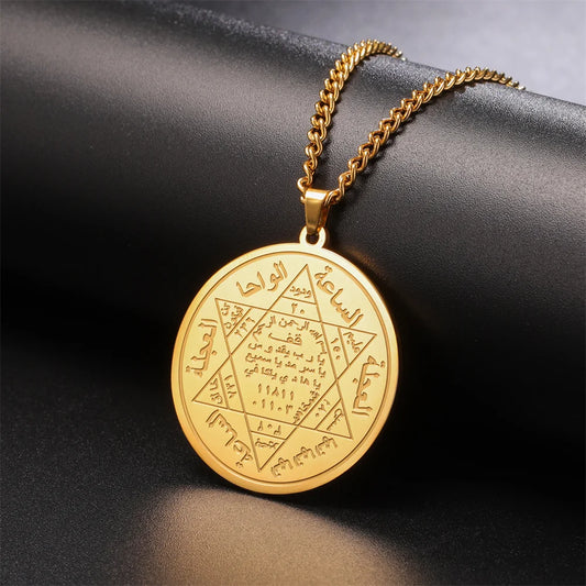 EUEAVAN Seal of Solomon Pendant Necklace