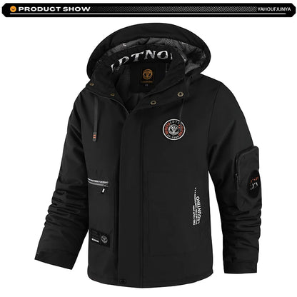 Winter Men Outdoor Windbreak Warm Travel Jacket Men Hooded Casual Fashion Sport Waterproof Climbing Trekking Jacket Male Coat