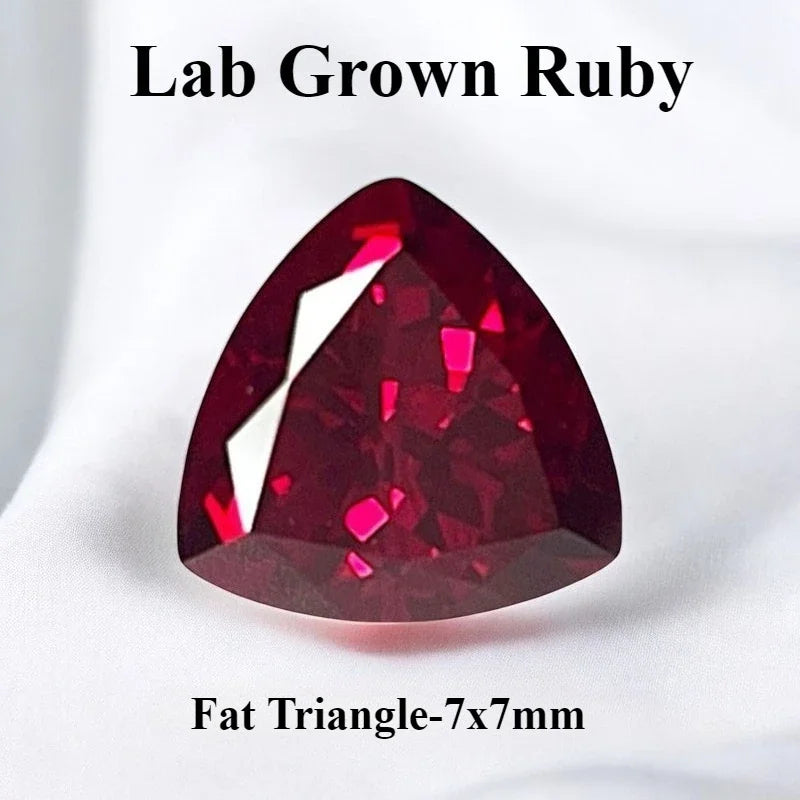 Lab Grown Ruby Pigeon Blood Red Color For Jewelry Diy Making Main Materials Selectable Certificate