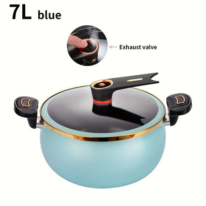 Large 1.85 Gal Soup Pot, 26cm/10 Inch - Versatile for Cooking & Stewing, Gas & Induction Compatible