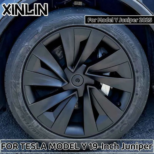 4PCS Wheel Cover for Tesla Model Y Juniper 19 Inch 2025 Car Replacement Wheel Cover Automobile Hub Cap Full Rim Car Accessories