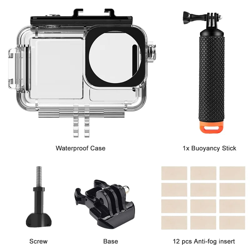For DJI Osmo Action 4 Waterproof Case 40M Deep Diving Underwater Housing Shell for DJI Osmo Action 4 3 Action Camera Accessories - AMULET RING STORE