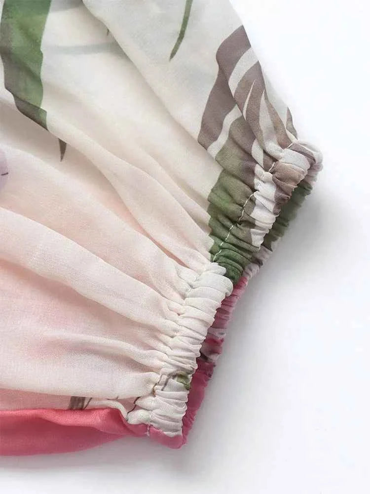 TOLEEN 2024 New Summer Casual Elegant V-Neck Slim Mesh Holiday Dresses Fashion Floral Printed Plus Size Womens Long Sleeve Dress