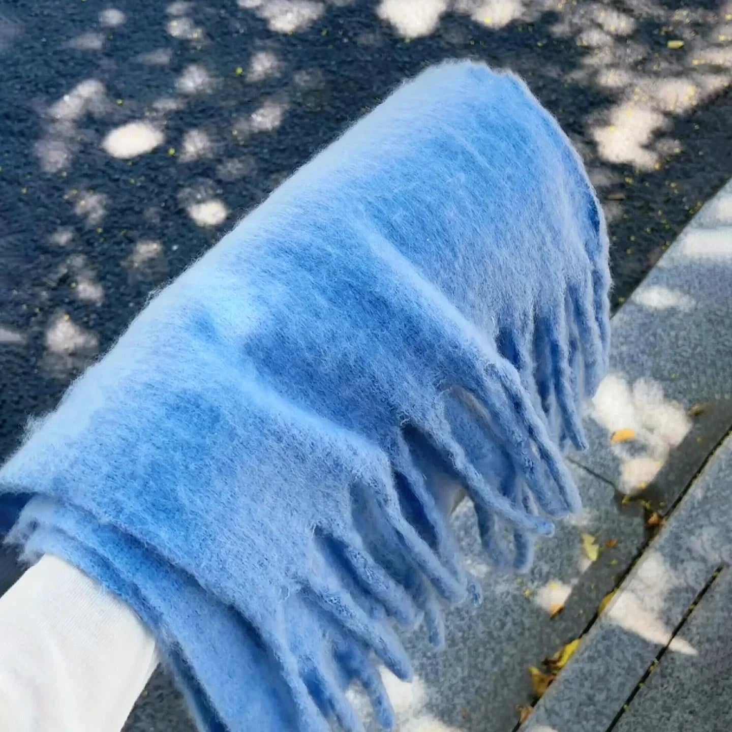 Korean Version Stylish Solid Scarf Women Men Autumn Winter Wool Blend Soft Pulled Mufller Female Male Versatile Pink Shawl Girl