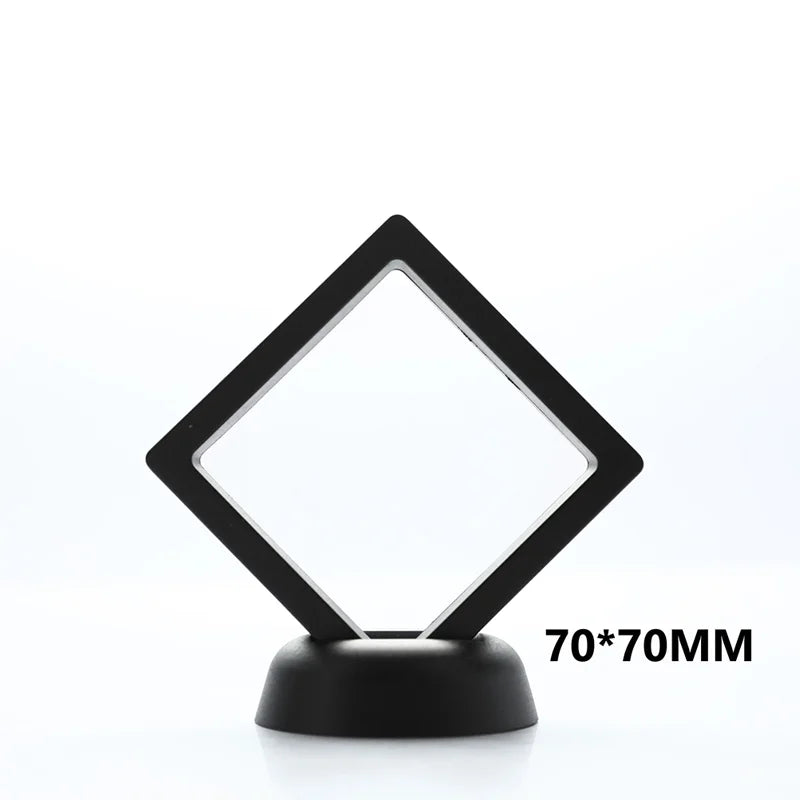 1Pc PE Film Jewelry Storage Box Brooch Coin Gems Jewelry Storage Box Dustproof Exhibition Decoration Floating Ring Case - AMULET RING STORE