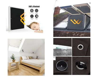 Suction Cup Window Blind Shade Nail-free Blackout Curtain Sun Protect Anti-UV Window Curtain For Bedroom Skylight Sunshade - AMULET RING STORE