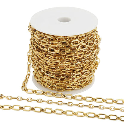 1M Heavy Chunky Hip Hop Chain Stainless Steel Frosted Oval Link Chains for DIY Men Jewelry Making Punk Necklace Bracelet Chain - AMULET RING STORE