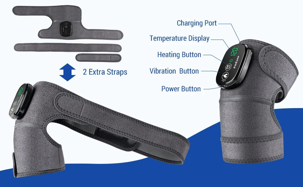 Electric Heating Heated Shoulder Brace Wrap Shoulder Massage Support Belt Strap with Adjustable of Heating - AMULET RING STORE