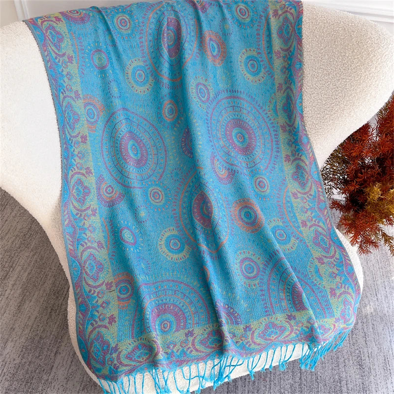 Autumn Bohemian Ethnic Paisley Cashmere Shawls Scarf for Women Warm Jacquard Pashmina Scarves Print Design Lady Foulard Stoles - AMULET RING STORE