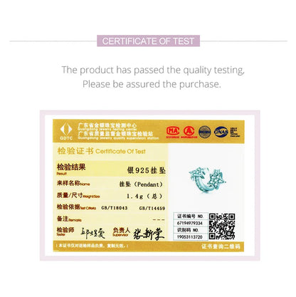 BISAER 925 Sterling Silver Charm Ocean Style Fish Dolphin Mermaid Shell Blue CZ Bead For Necklace&Bracelet DIY Fine Jewelry Gift - AMULET RING STORE