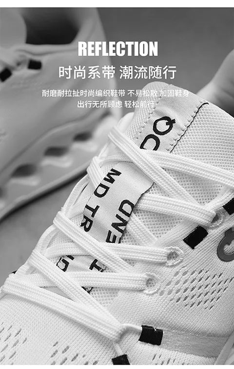 Leisure plus Size Men's Shoes39-45 Fashion Cushioned Running Shoes Sports Trend Gray Green White Black Breathable Comfortable - AMULET RING STORE