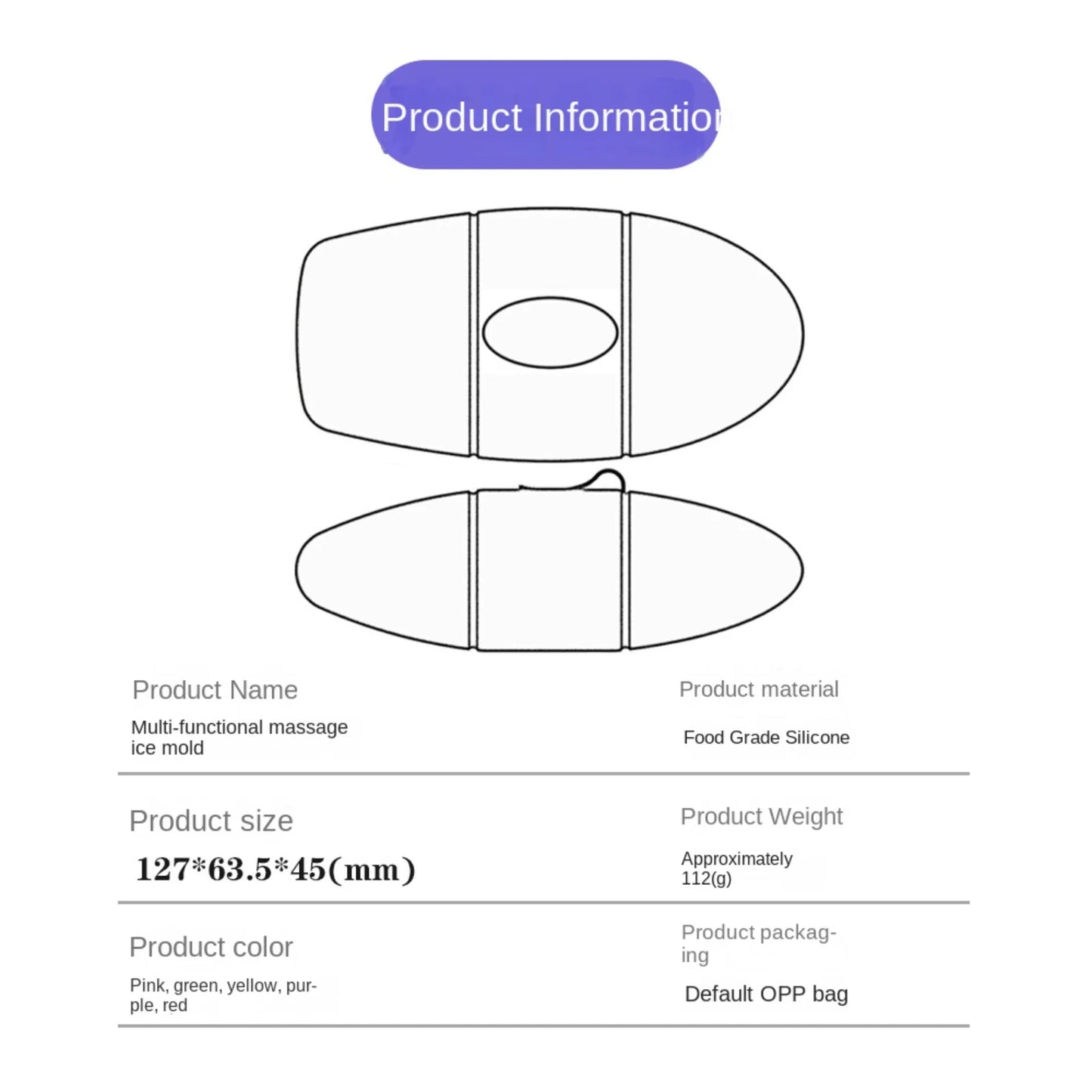 1PC Ice Face Roller Reusable Silicone Ice Mold Face Massage Eye Facial Beauty Skin Care Tools Apply Ice for Shrink Pores