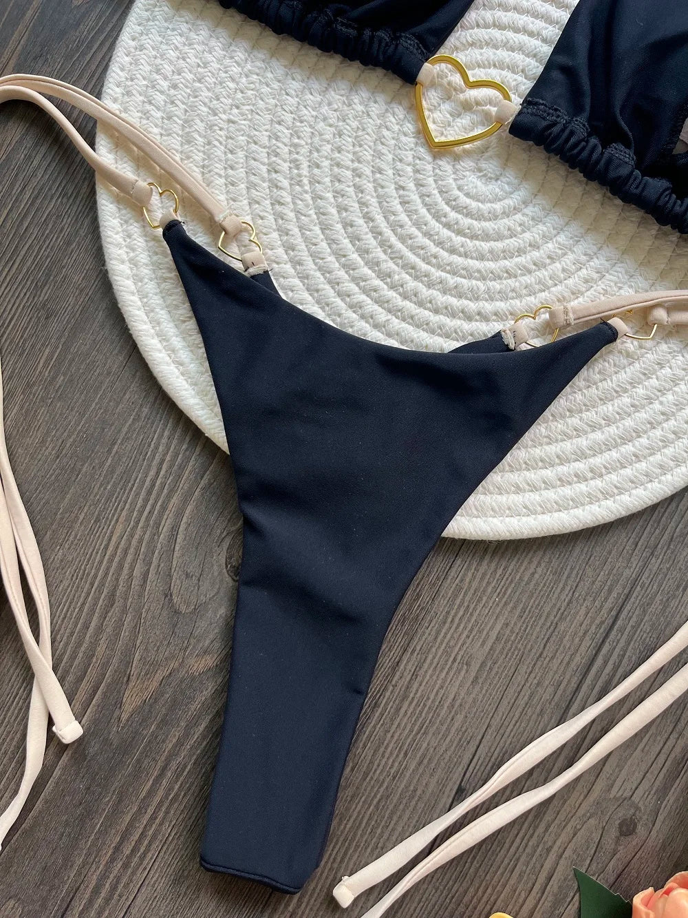 RUOTONSEPT Sexy Halter Solid color Bikini Set Women's Swimsuit Two-piece Triangle Thong Swimwear Bathing Suit Brazilian Biquinis - AMULET RING STORE