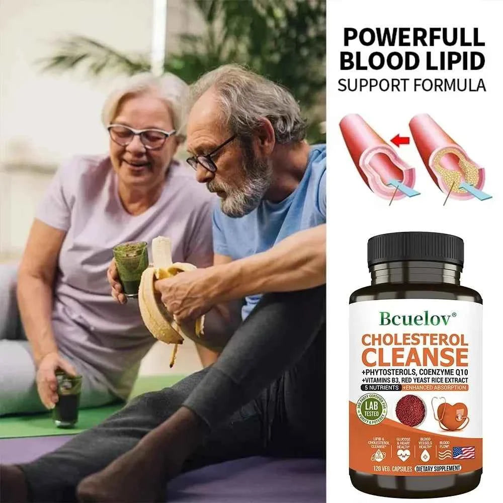 Niacinamide, Red Yeast Rice, Black Pepper Extract, Cholesterol Cleanser - Helps Lower Cholesterol Levels, 120 Capsules