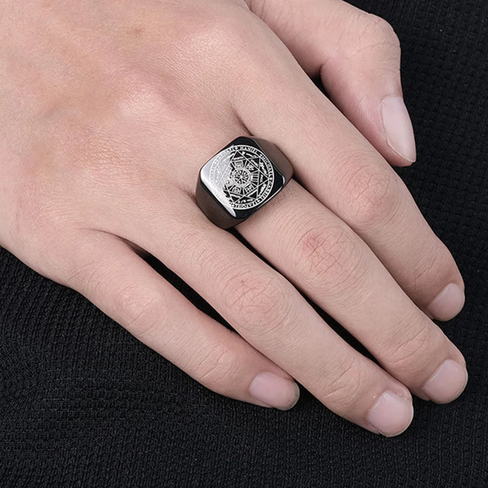 The Seals of The Seven Archangels Rings Protection Amulet Seal Solomon Kabbalah AMULET RING STORE