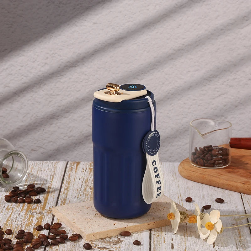 460ml Thermos Bottle Smart Display Temperature 316 Stainless Steel Vacuum Cup Office Coffee Cup Business Portable Thermal Mug