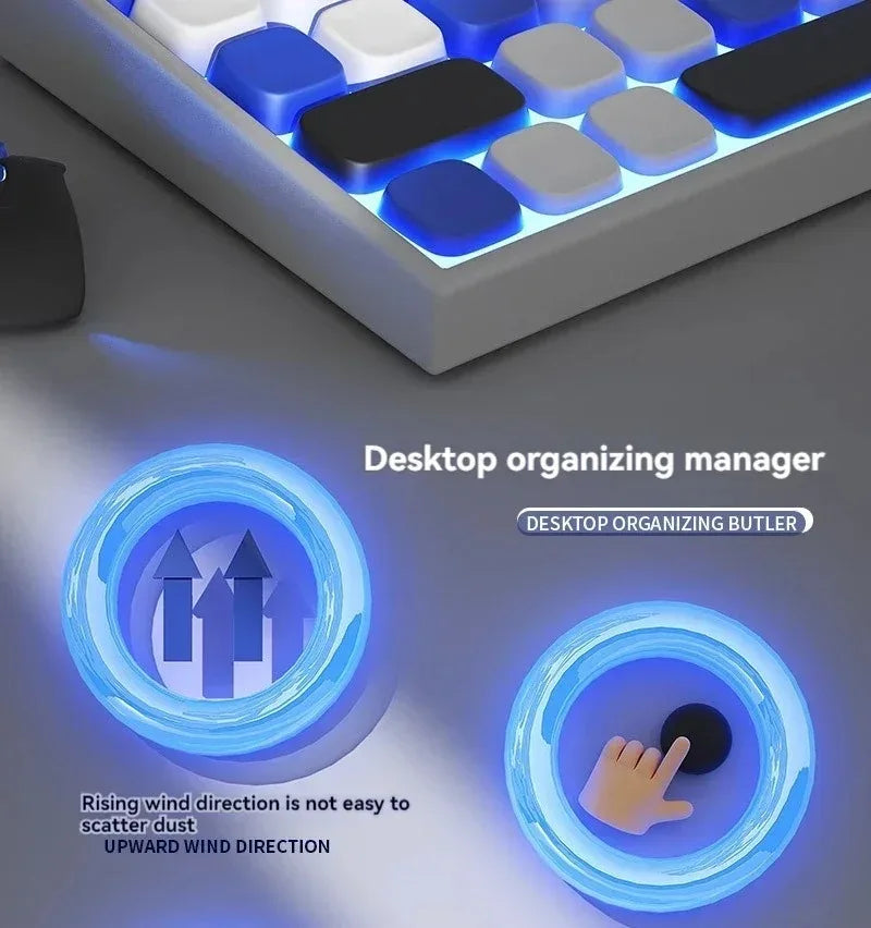 Table Vacuum Cleaner Mini Desktop Dust Vacuum With Detachable Nozzle USB Rechargeable Wireless Car Vacuum Cleaner Cleaning Tools - AMULET RING STORE