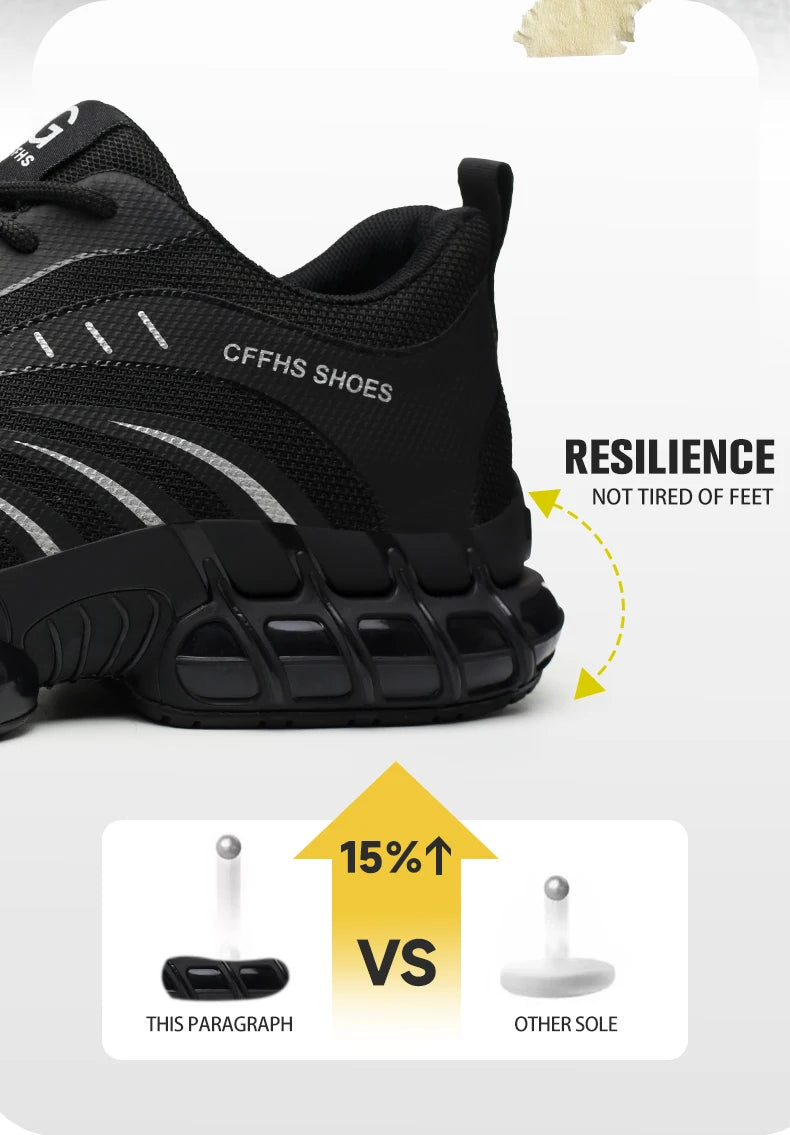 Breathable, lightweight and comfortable anti-smash and anti-puncture safety shoes - AMULET RING STORE