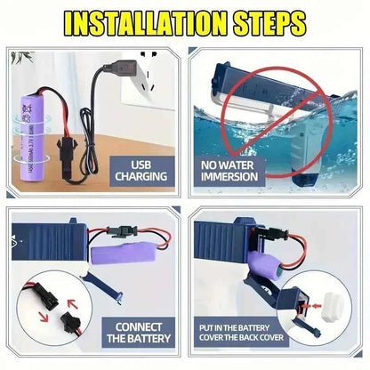 Rechargeable Electric Burst Water Gun - Perfect Summer Water Play Toy for Kids 5+! Christmas, Halloween, Thanksgiving Gift
