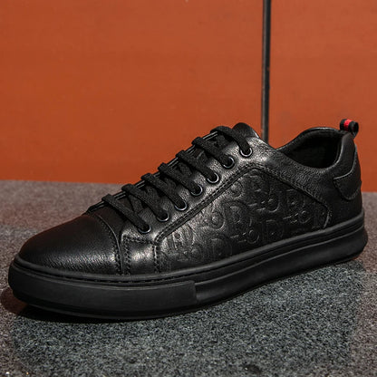 Leisure Shoes 2025 New Wear-resistant Fashion Shoes Anti-slip Anti-odor Leather Sports Thick Soles All Match Street Men's Shoes - AMULET RING STORE