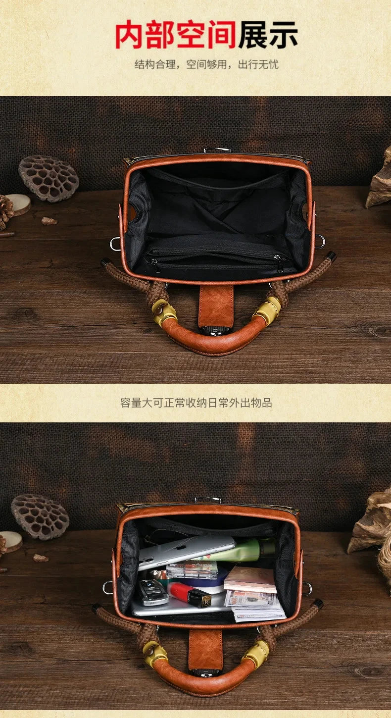 Motaora New Embossed Shoulder Bag For Women's 2025 Vintage Handmade Handbag Female PU Leather Big Capacity Crossbody Bags Purse