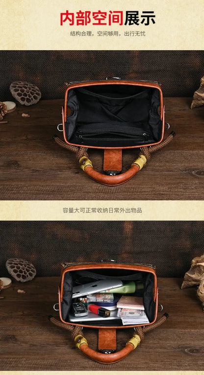 Motaora New Embossed Shoulder Bag For Women's 2025 Vintage Handmade Handbag Female PU Leather Big Capacity Crossbody Bags Purse