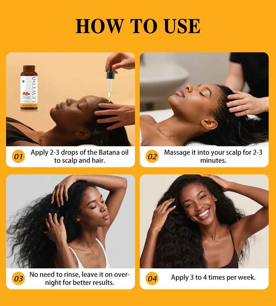 Batana Oil Hair Growth Scalp Strengthening Pure Hair Repair Hair Roots Damaged Hair Care Nourishing For Women Men Anti Hair Loss
