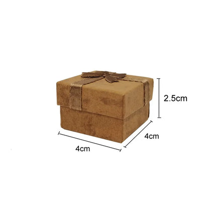 Fashion Ribbon Jewelry Box Multi Colors Ring Earrings Pendant 4x4x3cm Display Packaging Gift - AMULET RING STORE