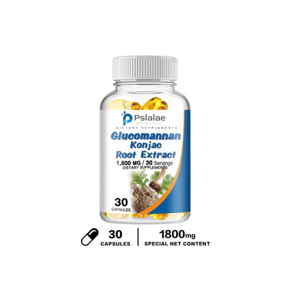 Glucomannan Capsules - Promote Gastrointestinal Health, Supports Healthy Weight Management, Fat Burner, Appetite Suppression