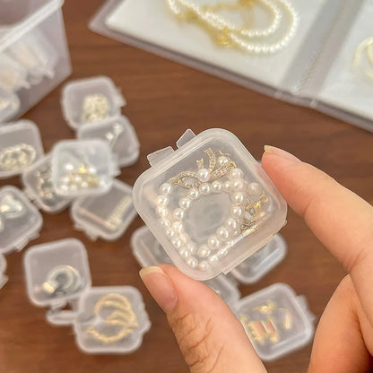 Mini Square Transparent Plastic Small Boxes Pill Jewelry Storage Case Finishing Container Storage Small Pill Box Earplug Box - AMULET RING STORE