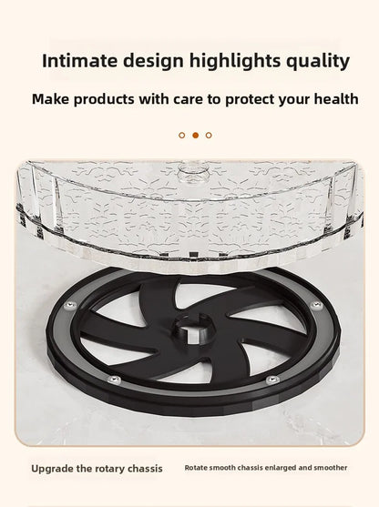 360° Rotating Plastic Storage Rack Bathroom Storage Organizer Kitchen Snack Food Oil Seasoning Bottle Storage Rack Fruit Tray - AMULET RING STORE