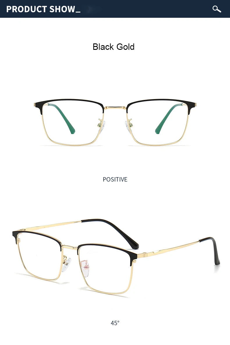 Men Prescription Glasses Optics Lenses  Reading Glasses Women Blue Light Blocking Myopia Eyewear Metal Titanium Eyeglasses Frame