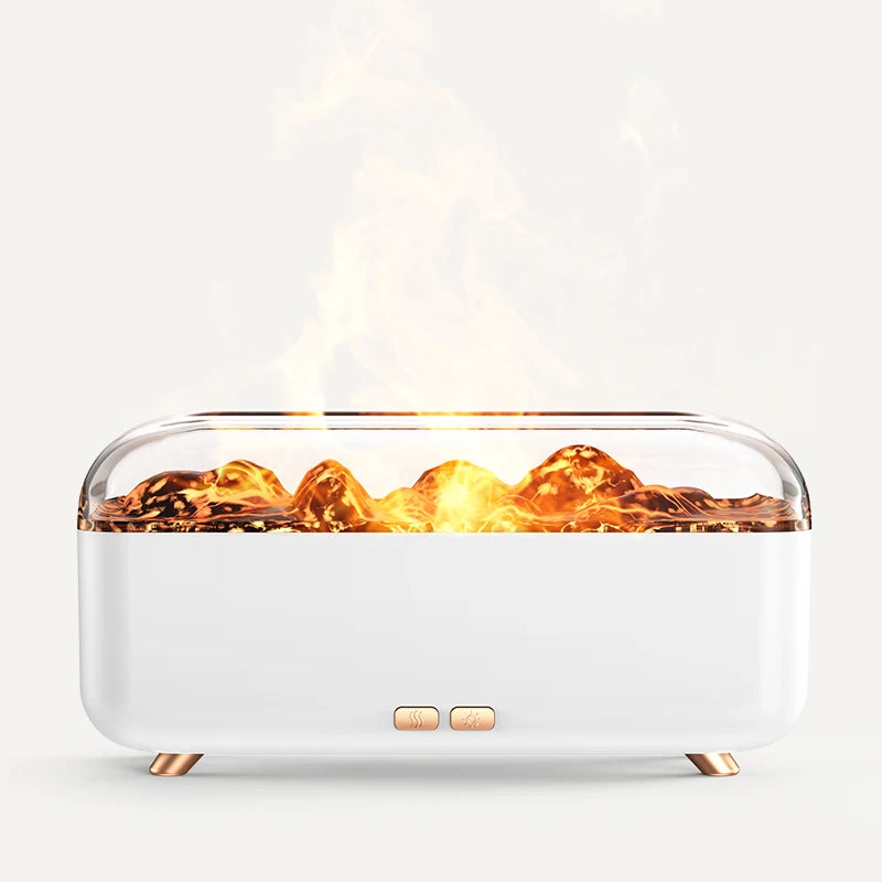 Flame Essential Oil Diffuser with Colorful Night Lights 300ML USB Home Ultrasonic Aromatherapy Fragrant Oil Humidifier Vaporizer