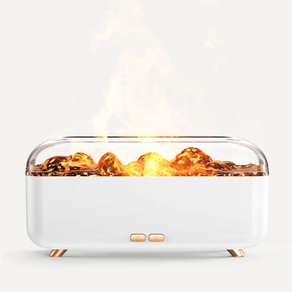 Flame Essential Oil Diffuser with Colorful Night Lights 300ML USB Home Ultrasonic Aromatherapy Fragrant Oil Humidifier Vaporizer