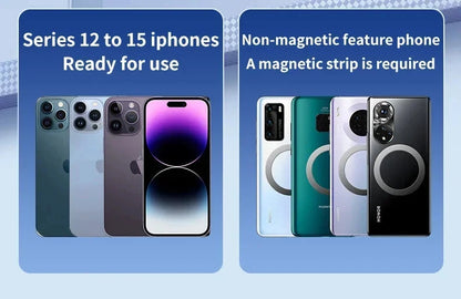 ice Cooling Magnetic Wireless Car Charger Stand for iPhone 16 15 14 13 12 Pro Max MacSafe Car Phone Holder Fast Charging Station