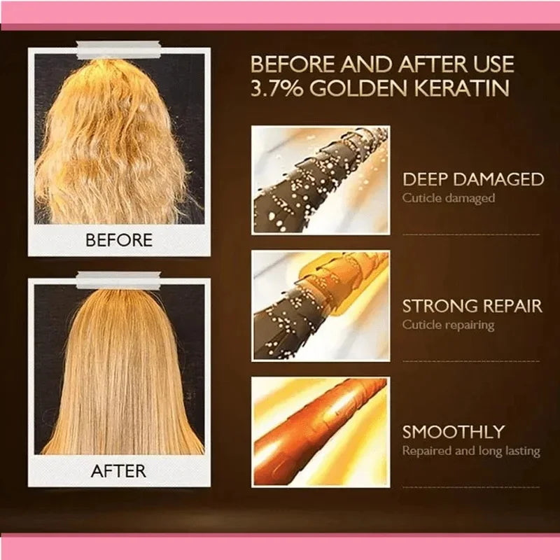 Magical Keratin Hair Mask 5 Seconds Repair Damaged Frizzy Hair Soft Smooth Shiny Nutrition Deep Moisturize Nourishing Hair Care - AMULET RING STORE