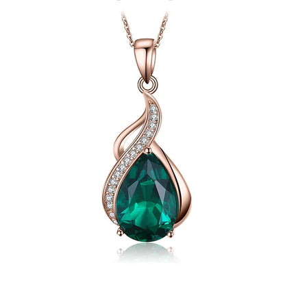 JewelryPalace 2.7ct Simulated Nano Emerald 925 Sterling Silver Pendant Necklace for Woman No Chain - AMULET RING STORE