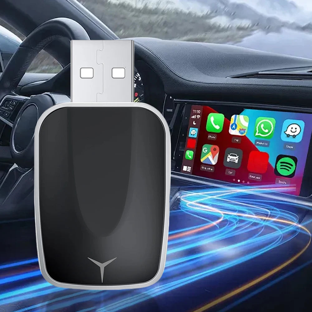 Wired To Wireless Carplay & Android Auto Mini Adapter Bluetooth-Compatible 5.0 WiFi for Cars with OEM Wired CarPlay Android Auto - AMULET RING STORE