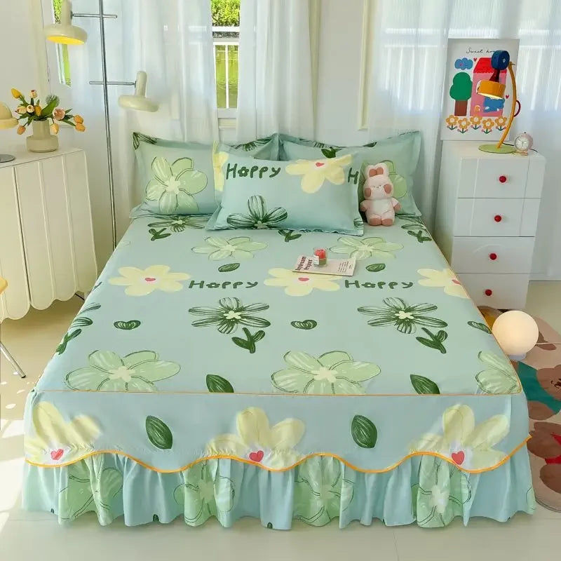 Sheet Set Household with Pillowcase Fashion Modern Water-proof Universal Skin-friendly Single Double Home Textile Bedding Luxury