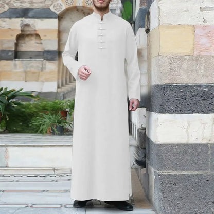 Islamic Clothing For Men Muslim Dress jubba thobe Saudi Arabia Kaftan Middle East  Abaya Man Button casual Muslim Men Clothing